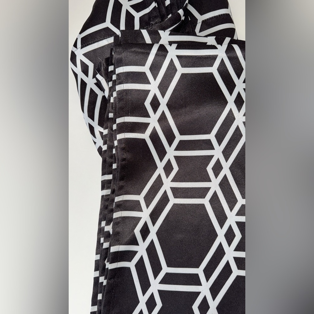 Geometric Black and White Curtains - Picture 7 of 12
